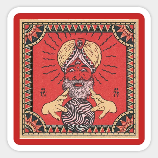 The Fortune Teller Sticker by Luke Gray